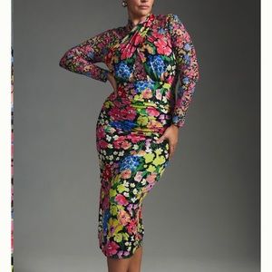 Anthropologie Floral MIDI Dress